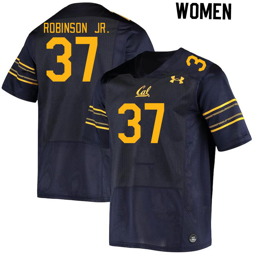 Women #37 Kenden Robinson Jr. California Golden Bears College Football Jerseys Stitched Sale-Navy - Click Image to Close